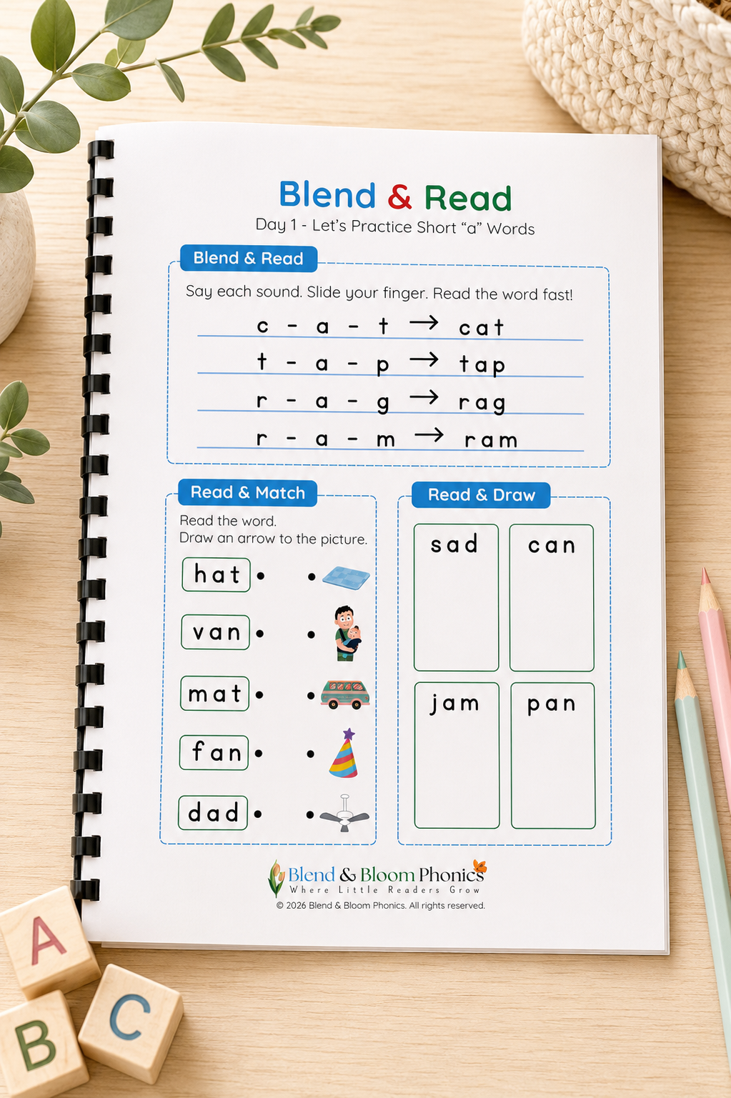Blend & Read: 10-Day Phonics Starter Pack